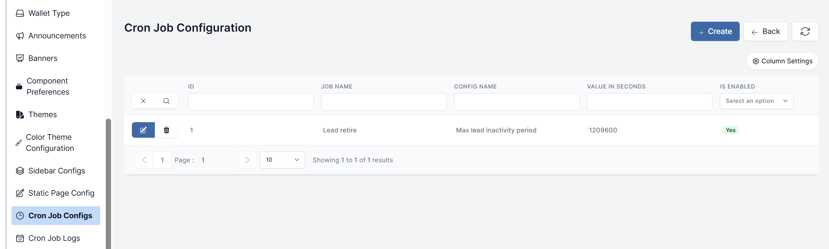 Cron Job Configurations