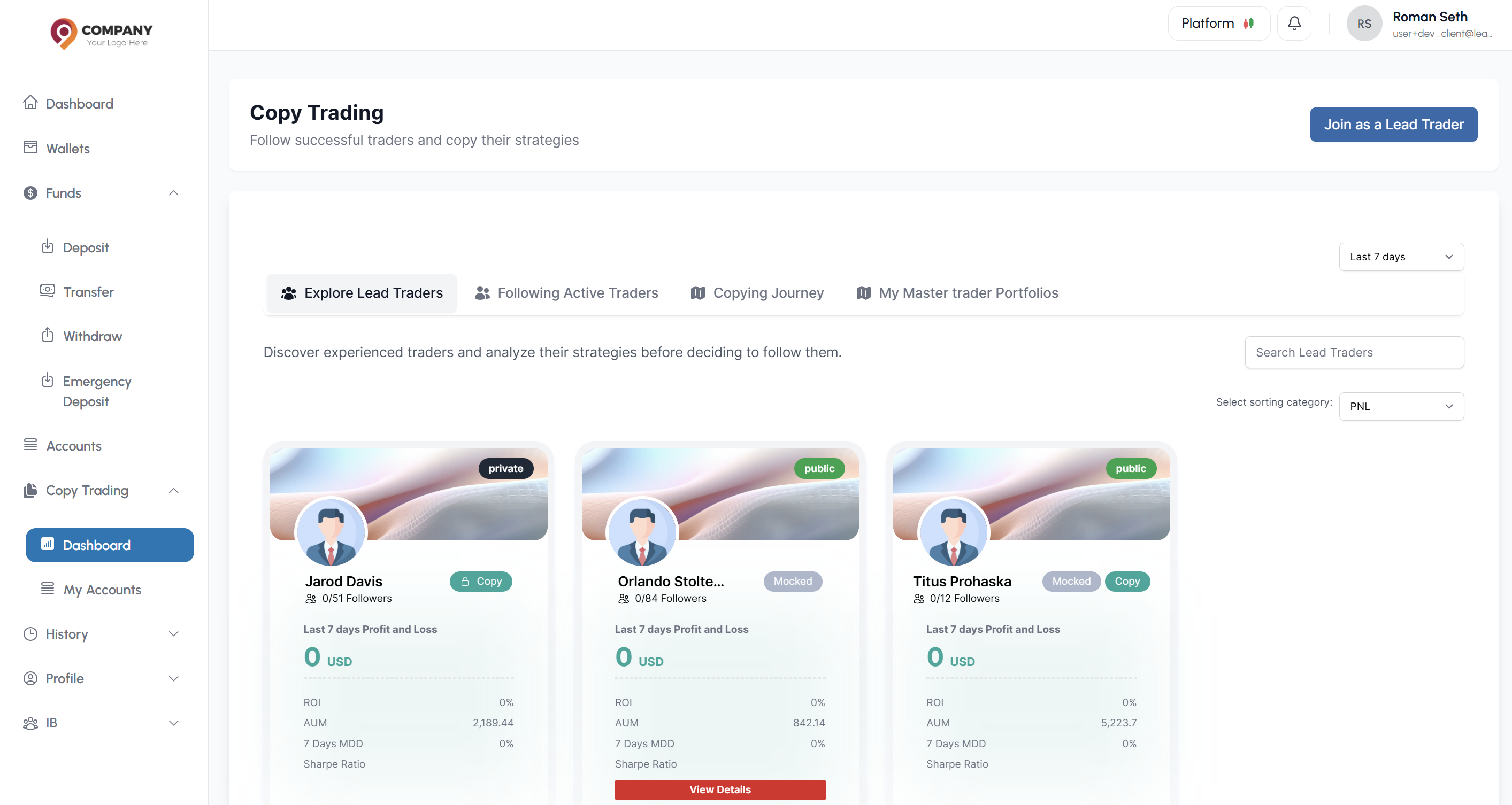 Explore Lead Traders